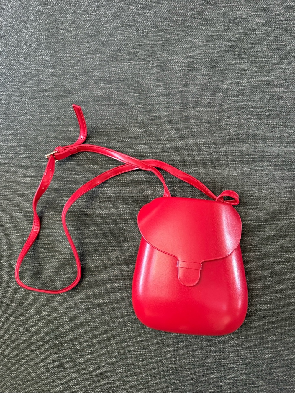 Red statement piece Crossbody Saddle Bag - Sleek Women's Bag hard shell OS